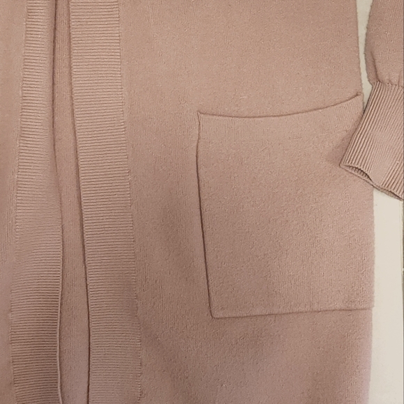 Simons Twik nude pink oversized open cardigan with pockets - Picture 8 of 8